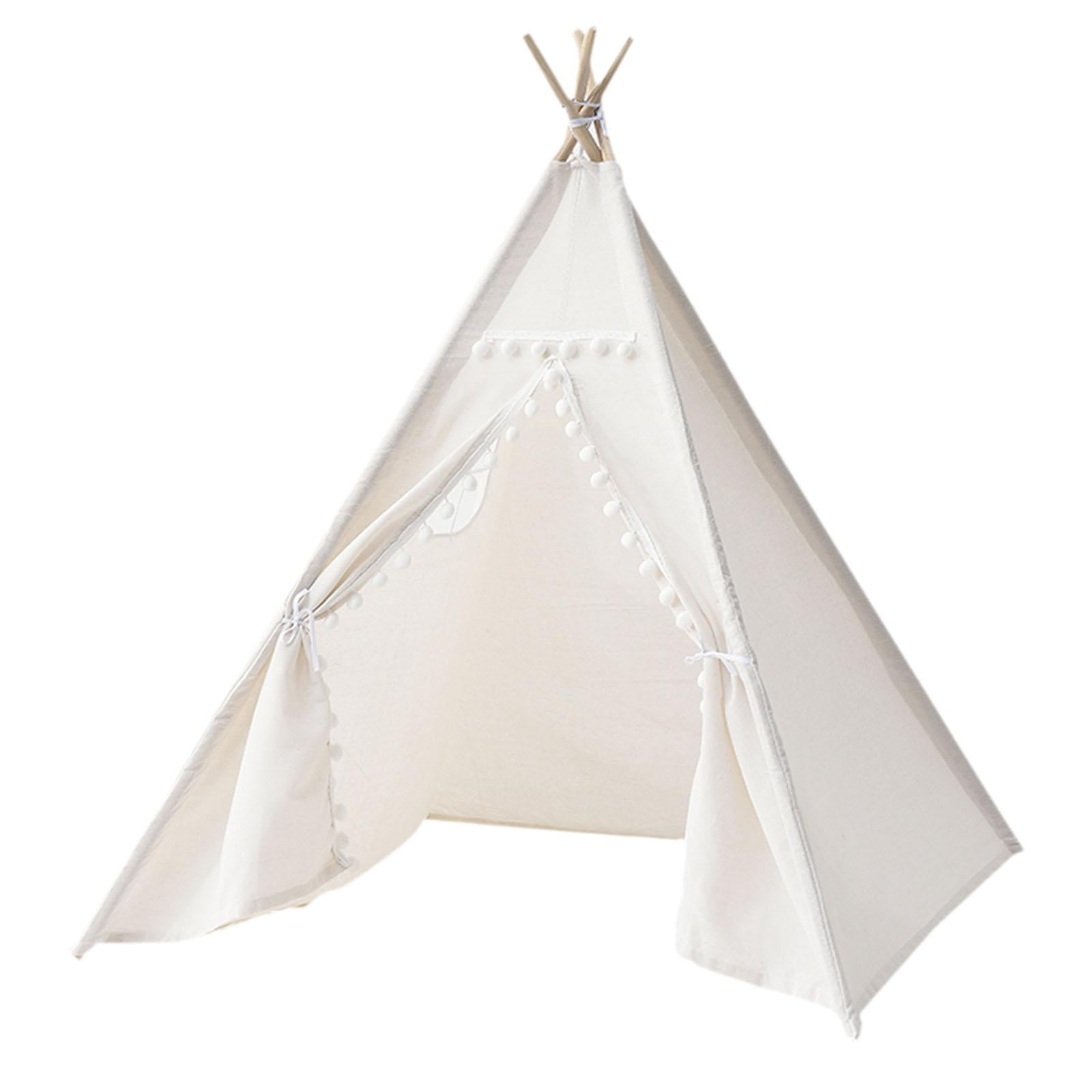Magideal - Los Niños Teepee Niños Juegan Decoración De La Sala De Tiendas, Regalo De Carpa Al Aire Libre Interior, Tienda De Campaña, Casa De Juego Interior, Par Bola Blanca De 11 M