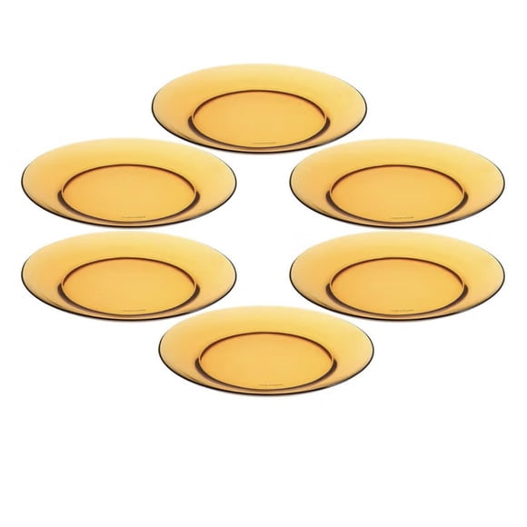 Platos de vidrio Duralex Vermeil, juego de 6 unidades, 24 cm