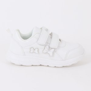 Zapatilla Escolar Niña Cintas Minnie Mouse Blanco Disney