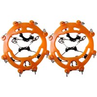 Xusx111 - Calzado De Hielo Para Zapatos Y Botas Con 24 Puntas - Calzado Estirable Deslizable De Tracción Para Caminar Y Palar Sobre Hielo Y Nieve