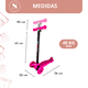 thumbnail image 3 of Scooter Monopatín Infantil Luces Rosado, 3 of 7