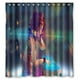 thumbnail image 1 of Cortina de ducha DJ Beauty, juego de cortinas de baño con ganchos, tamaño 66 x 72 pulgadas, 1 of 3