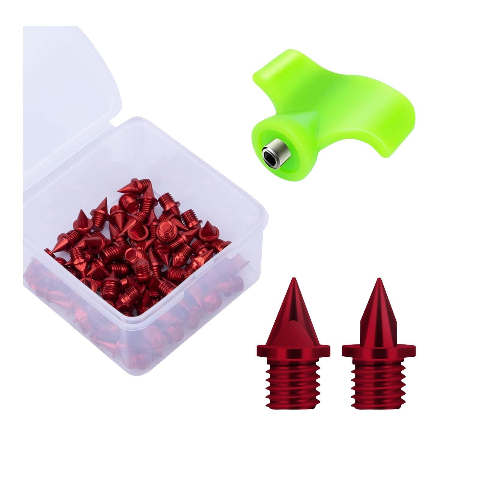 Magideal - 50x Púas Para Zapatas De Pista Púas De Repuesto Para Zapatillas De Atletismo Púas Para Correr En Pista Y Campo Fáciles De Instalar Para Entrenamiento Rojo