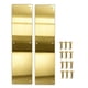thumbnail image 1 of Placa protectora para puerta CANGETS 10 x 41 cm de aluminio dorado, paquete de 2, 1 of 8