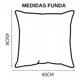 thumbnail image 3 of Funda De Cojín Bordada Flores 45x45 Cm 6 Uni - Verde Claro - Flores Bordadas, 3 of 3