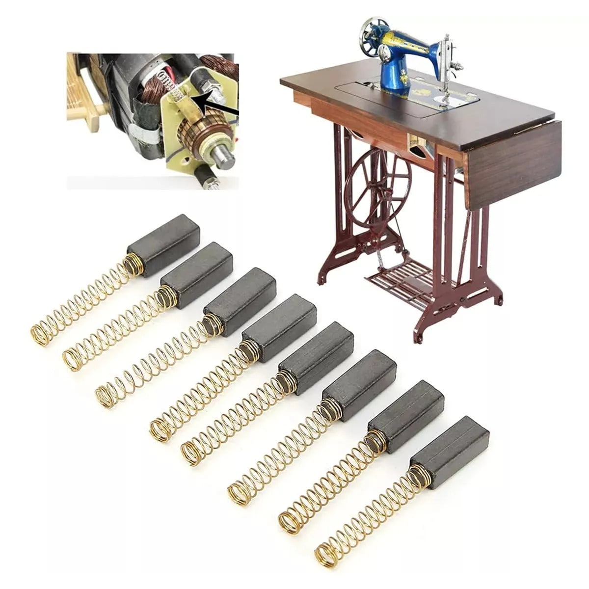 Genérica - 6pcs Carbones Universales (reach) Para Máquina Coser Domestica