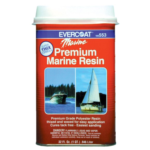 Marine Resin Evercoat, poliéster de primera calidad, 946 ml, cuarto de galón