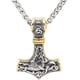 thumbnail image 3 of Viking Thos Hammer Chain Colgante de acero inoxidable para Hombres, cadena con nariz, amuleto celta, Collar de joyería para Hombres y mujeres, 3 of 6