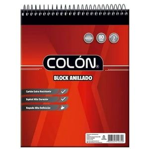 Colon - Block Anillado Universitario Con Espiral 7 Mm 80 Hojas