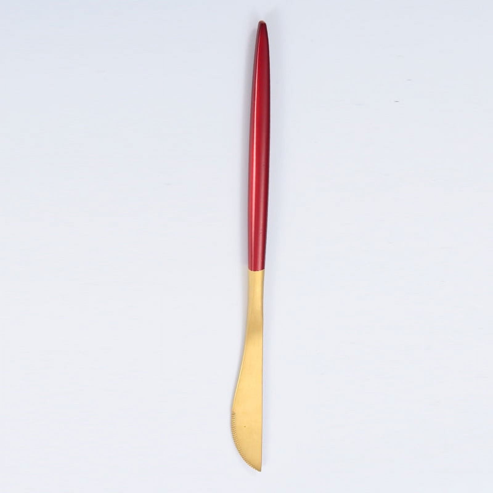 Xmhytop 4 Piezas Cubiertos De, Utensilios De Cocina Y Cubiertos Cotidianos,cuchillo De Mesa,gond Rojo