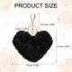 thumbnail image 2 of Llavero Pom Pom Uxcell Suave Lindo Esponjoso Anillo de Corazón con Pinza de Langosta Llavero de Corazón de Piel de Conejo Artificial Negro, 2 of 7