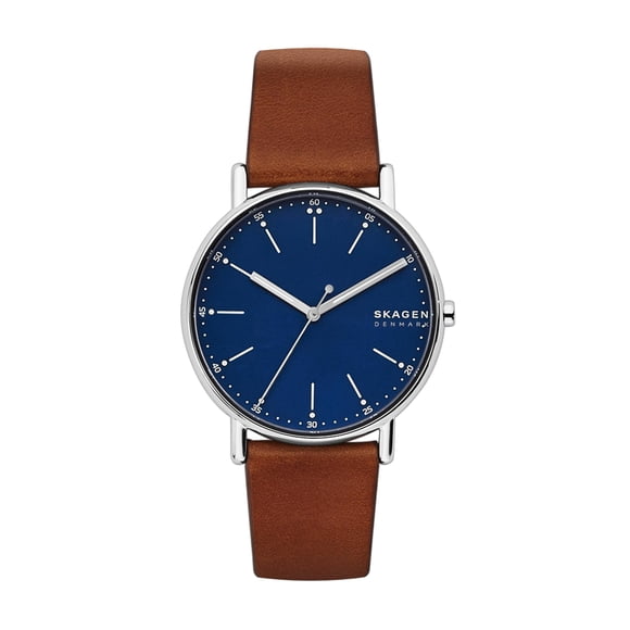 Reloj Skagen Signatur de acero inoxidable plateado con tres manecillas