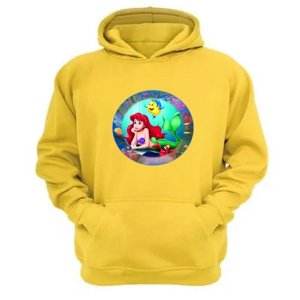 Genérico - Polerón Canguro Sirena Marina Amarillo Talla Xl Unisex