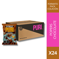 Puri Snacks - Pack Colaciones Puri Popers Chocolate 25G. / Caja 24 Un