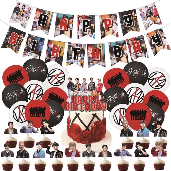 Las decoraciones para fiestas se asemejan al cumpleaños de 5 estrellas de Stray Kids
