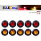 thumbnail image 2 of Pack de 10 luces LED miniatura de gálibo laterales, 5 ámbar y 5 rojas, de 34 pulgadas, 2 of 3