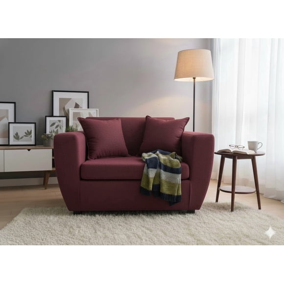 Sofa Kansas 2c Tela Burdeo