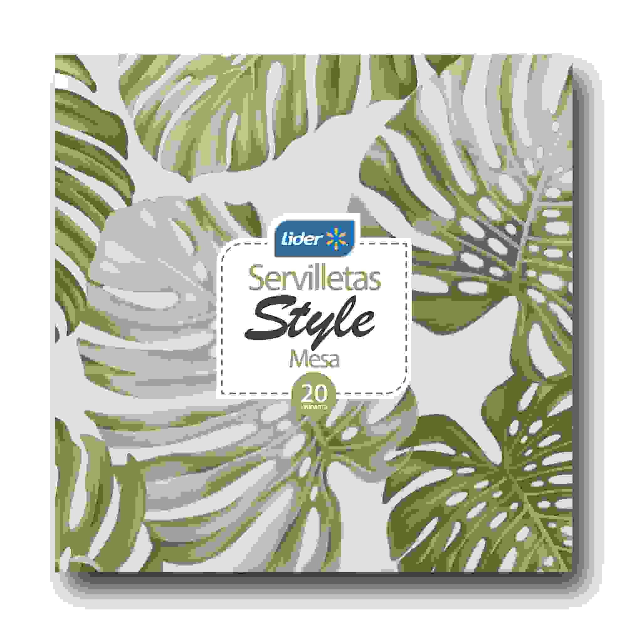 Servilletas Doble Hoja Floral 4 33x33cm 20 Un Lider