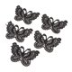thumbnail image 1 of 5 piezas de tela bordada encaje mariposa apliques parches para ropa negro, 1 of 5