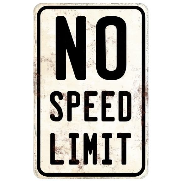 Letrero Decorativo Munora 30x20 cm No Speed Limit