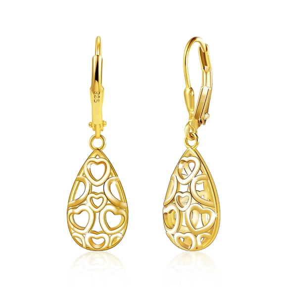 Pendientes ALEXCRAFT con forma de lágrima en oro de 14 quilates para mujer