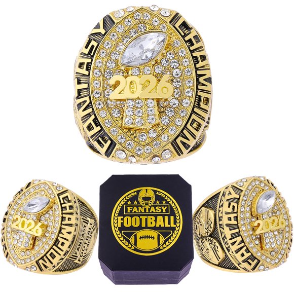 Anillo ZZXZJW 2026 de Fútbol Fantasy Talla 10