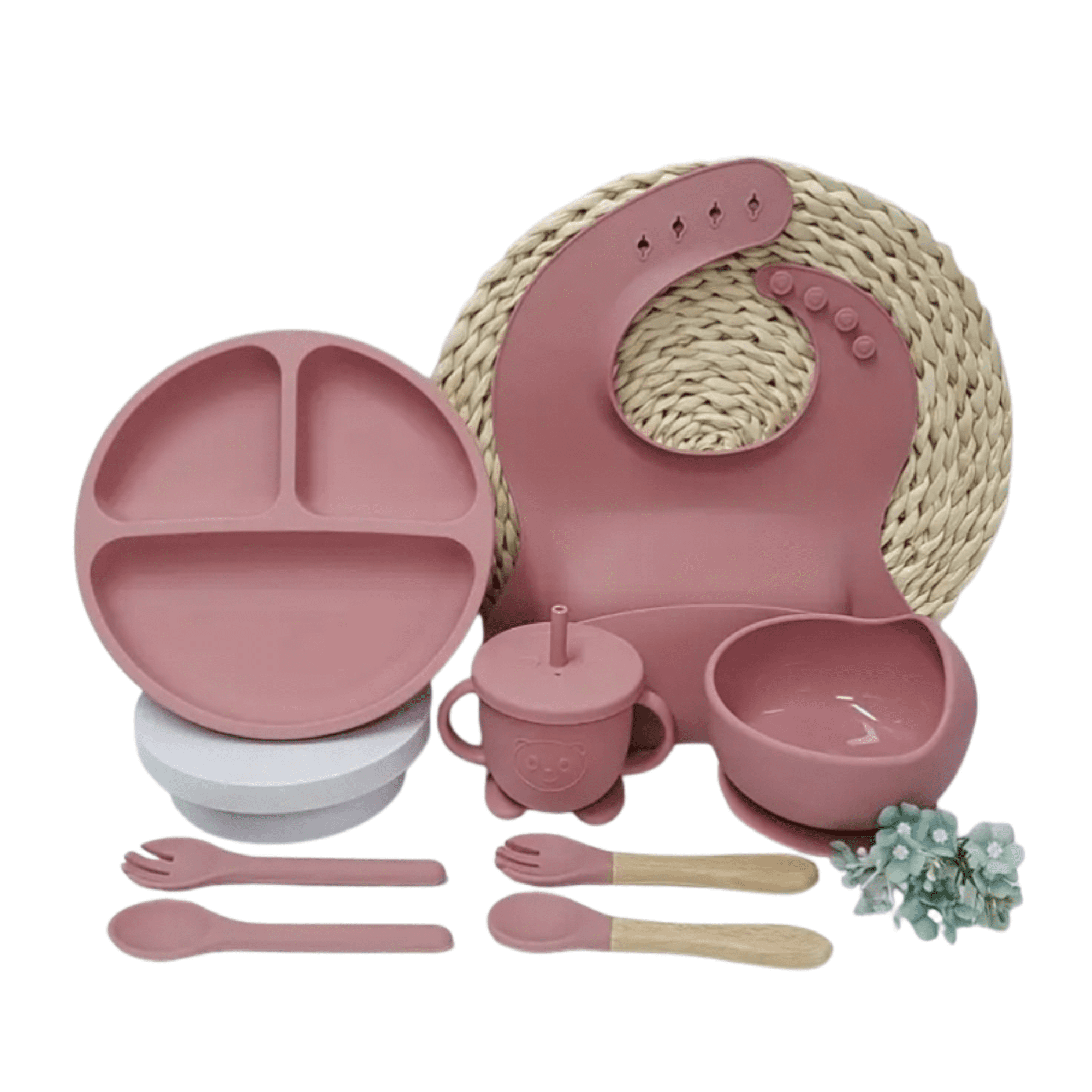 La Pequeteria - Pack Alimentación Bebé 11 Piezas Con Babero