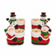 thumbnail image 1 of Set 4 Portavelas Navideños Papá Noel Muñeco Nieve Decoracion, 1 of 9