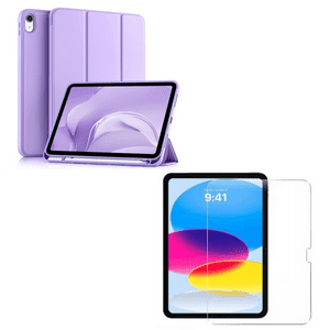 Mar Cases - Carcasa Smart Cover Para Ipad A16 11Th 2025 Lila + Mica