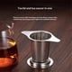 thumbnail image 3 of Filtro de malla de infusor de té de acero inoxidable extra fino con gran capacidad y manijas dobles de tamaño perfecto para colgar en teteras, tazas, tazas para el té y el café de hojas suel, 3 of 3