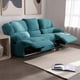thumbnail image 1 of Bergere Perugia Reclinable 3 Cuerpos Tela Velvet Turquesa, 1 of 8