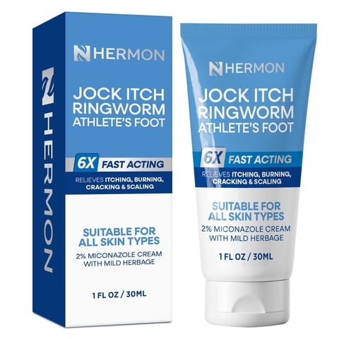 Crema Antimicótica Hermon, Tratamiento Para Tiña Y Tiña, 30 Ml