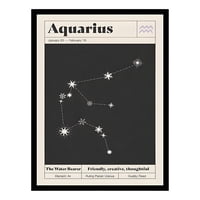 Genérico - Cuadro Zodiaco Acuario 30X42 Cm