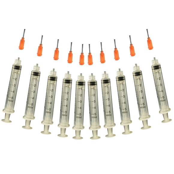 Jeringa aplicadora de pegamento Creative Hobbies, 5 ml con punta de calibre 15, 10 unidades