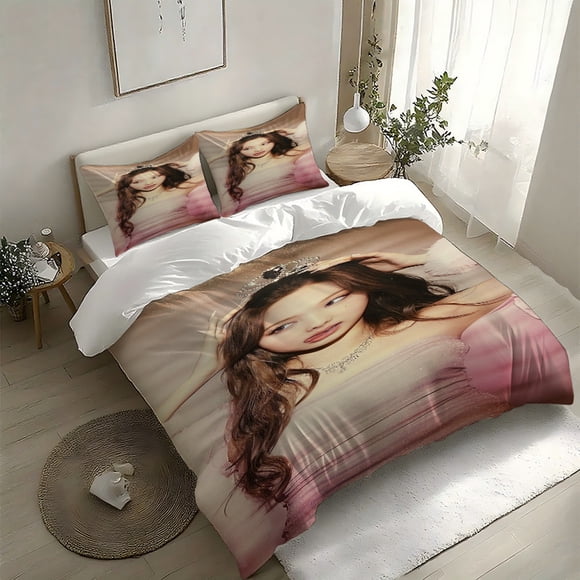 3pcs Twice Crown Gown Photo Digital Print Bedding Set