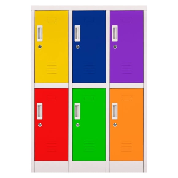 Locker P0220 Metalico 6 Puertas Multicolores