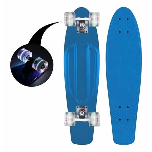 Skate Penny Patineta Celeste Ruedas Led Niños