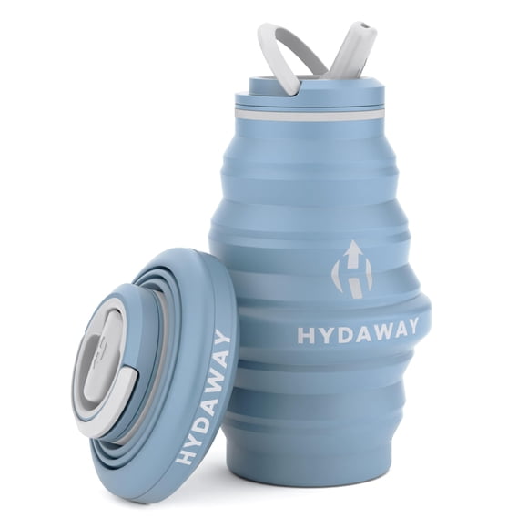 Botella de Agua HYDAWAY Plegable de 500 ml, a Prueba de Fugas y Libre de BPA