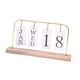 thumbnail image 3 of Calendario Plegable De Madera Con Visualización De Mes Y Día, Calendario De Escritorio De Pie Para Decoración De Habitaciones, Dorado, 3 of 5