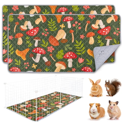 Xusx111 - 2 Paquetes De Forro De Jaula De Cerdo De Guinea Lavable, Esterilla De Cerdo De Guinea Reutilizable, Almohadillas De Orina Super Absorbentes Impermeables Para Animales Pequeños (120 * 60 Cm)