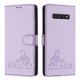 thumbnail image 1 of Funda tipo cartera FOXDOCK para Samsung Galaxy S10 Plus con soporte, ranuras, RFID, diseño de gato, 1 of 5
