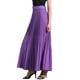 thumbnail image 4 of INSPIRE CHIC Falda Plisada de Mujer con Cintura Alta Elástica y Cinturón, Falda Maxi de Línea A Flowy M Púrpura, 4 of 6