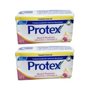 Pack 2 Jabón En Barra Protex Nutri Protect + Omega 3 125 G