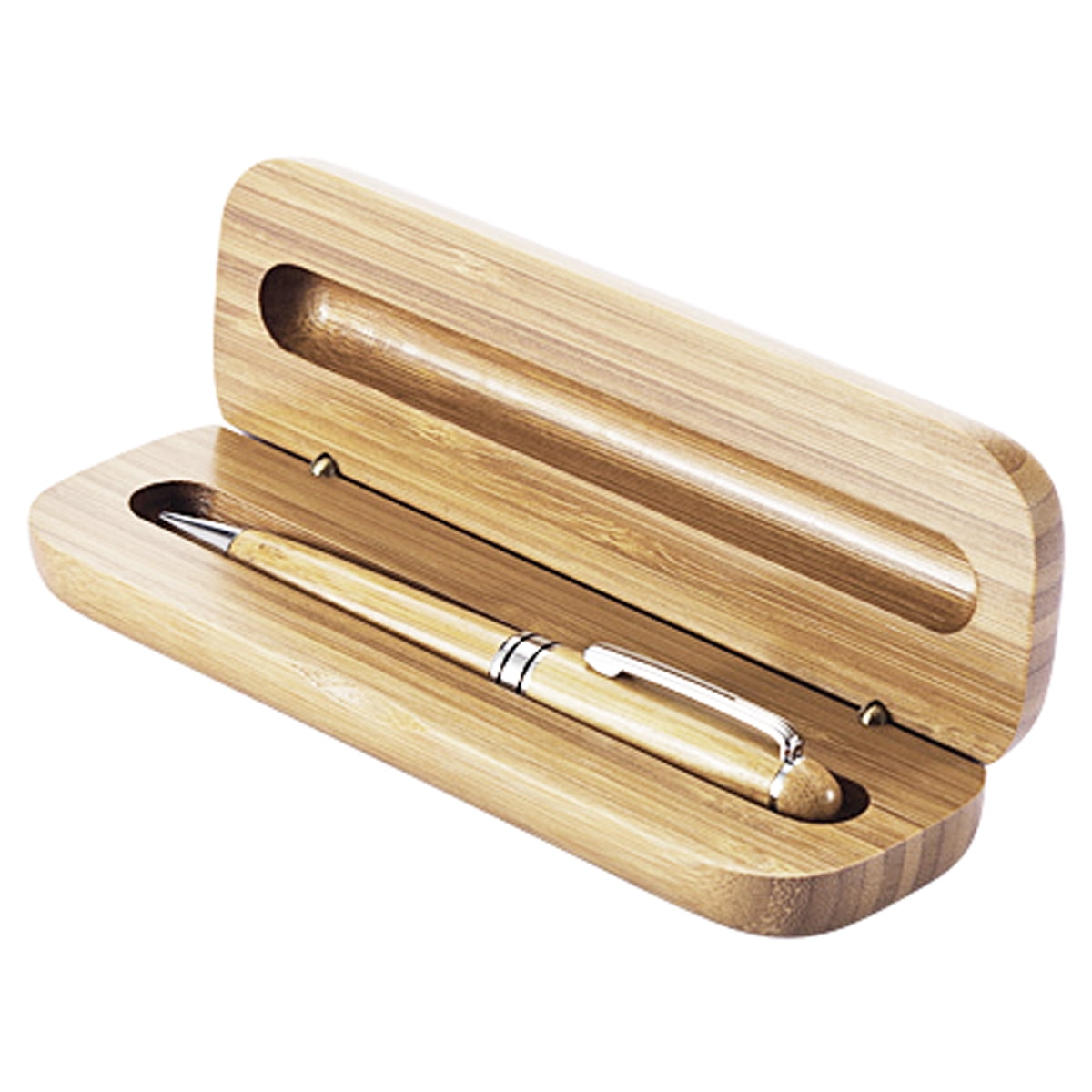 Importclick - Set Bolígrafo Lápiz Estuche Bambú Deluxe