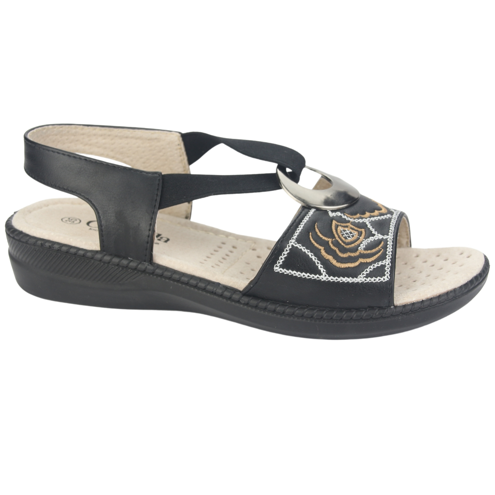 Sandalia Chalada Mujer Lena-3 Negro Casual