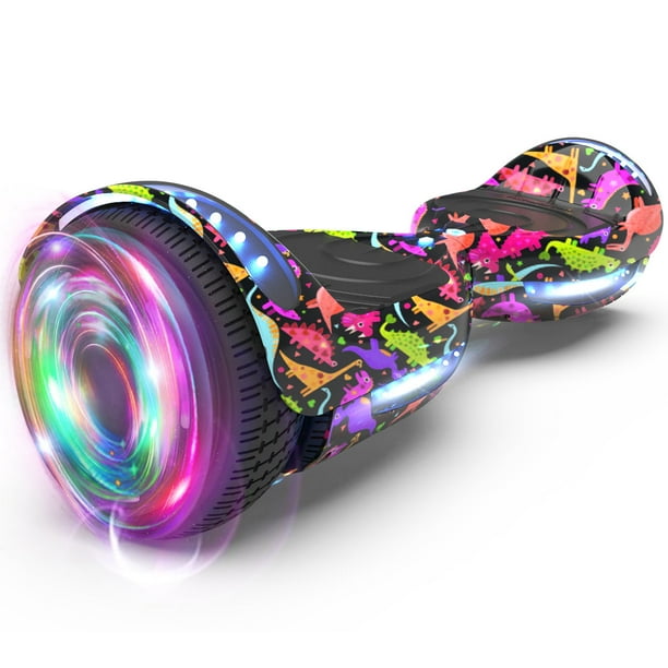 Hoverboard skate eléctrico con altavoz inalámbrico y luces LED adecuado para niños, niñas y niños para uso en interiores y exteriores