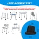 thumbnail image 2 of Protectores para patas de silla de ducha supregear, goma de 1" de diámetro exterior, paquete de 4, 2 of 7
