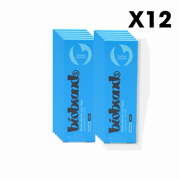 Pack 12 Pasta Dental Natural Con Flúor 100g - Biobrands