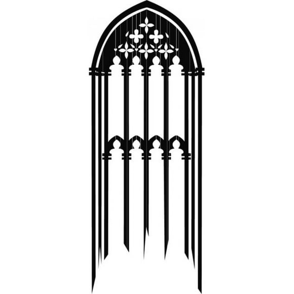 Decomural Gothic Window Halloween WS-17795