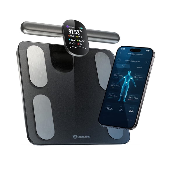 Báscula Oxiline MD Pro de Composición Corporal con 8 Electrodos y Pantalla OLED